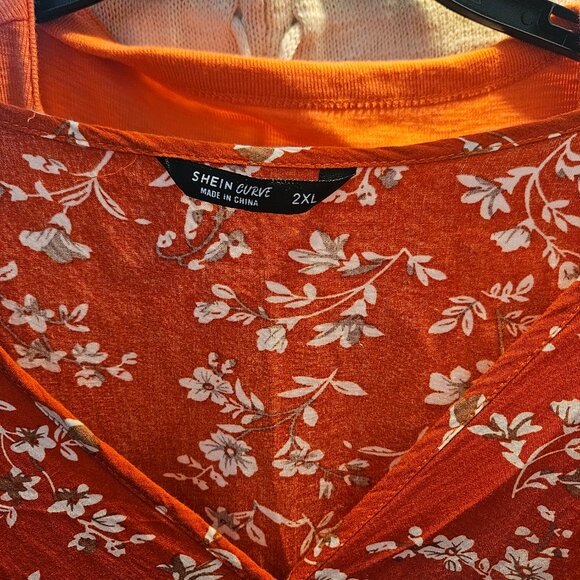 Beautiful Orangy Blouse - Picture 3 of 5